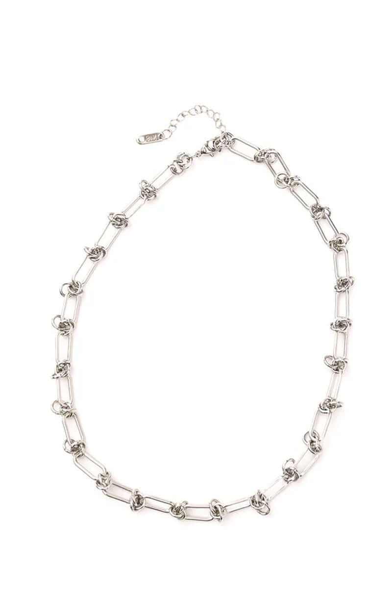18k stainless steel barbed wire chain necklace with lobster clasp