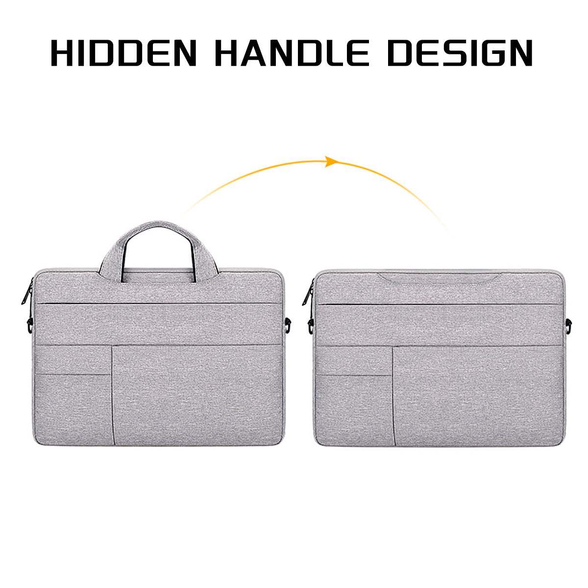 laptop bag with shoulder strap featuring a hidden handle design for convenience and style.