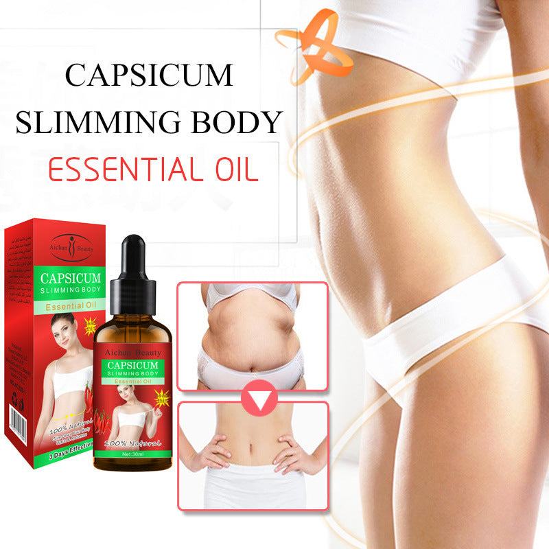 Hip shaping waist slimming essential oil with capsicum for body contouring