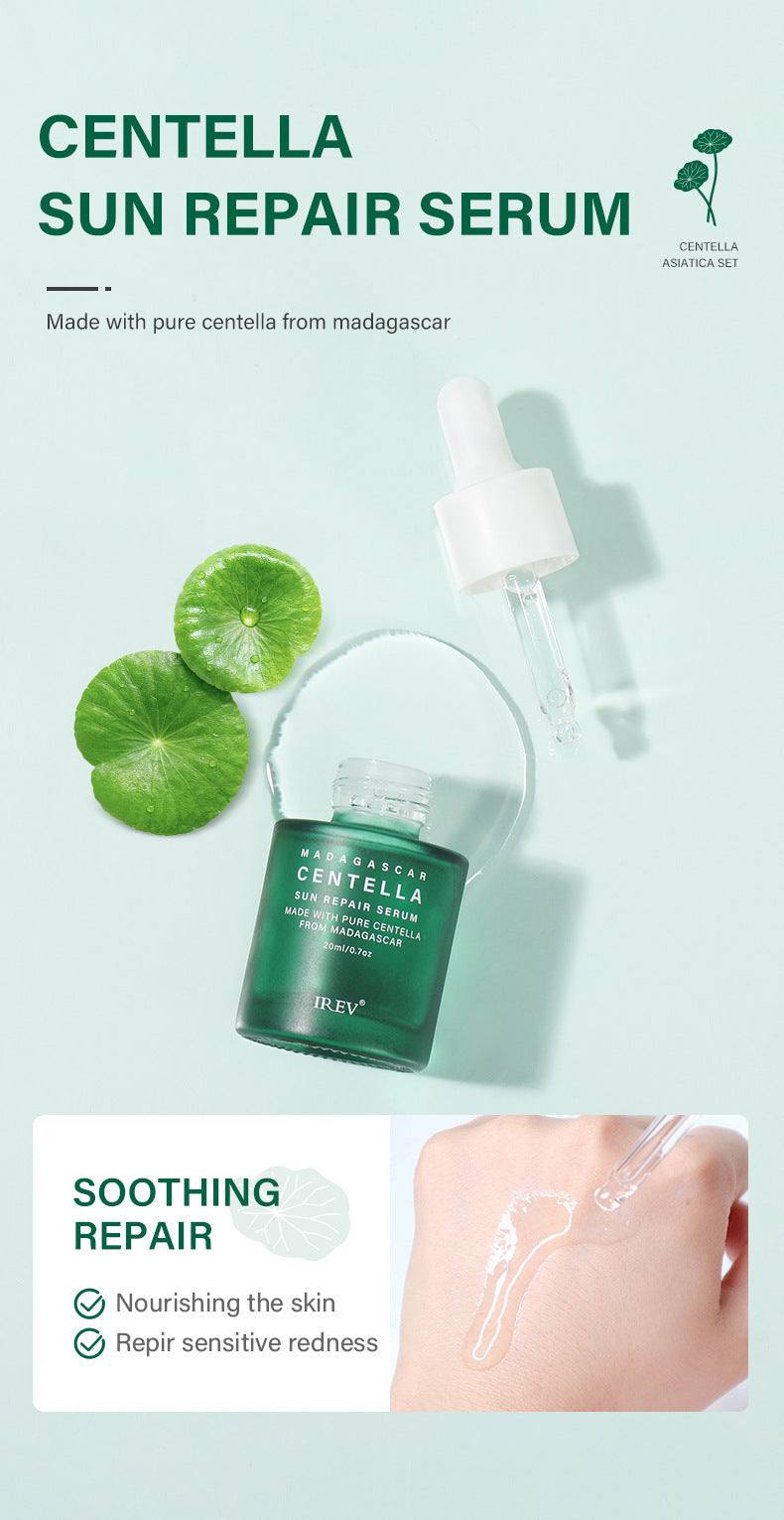 Revitalizing Snow Grass Skincare Set Centella Sun Repair Serum with soothing and nourishing skin benefits