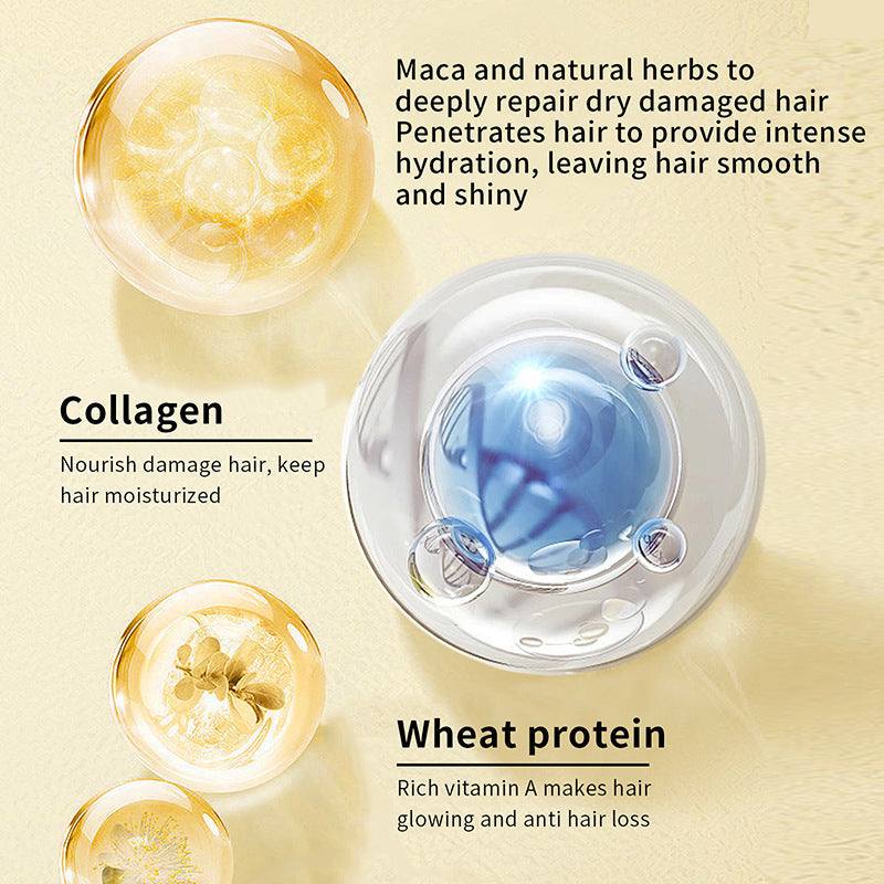 Intense Moisturizing Collagen Hair Mask with collagen and wheat protein for deep hydration and hair repair