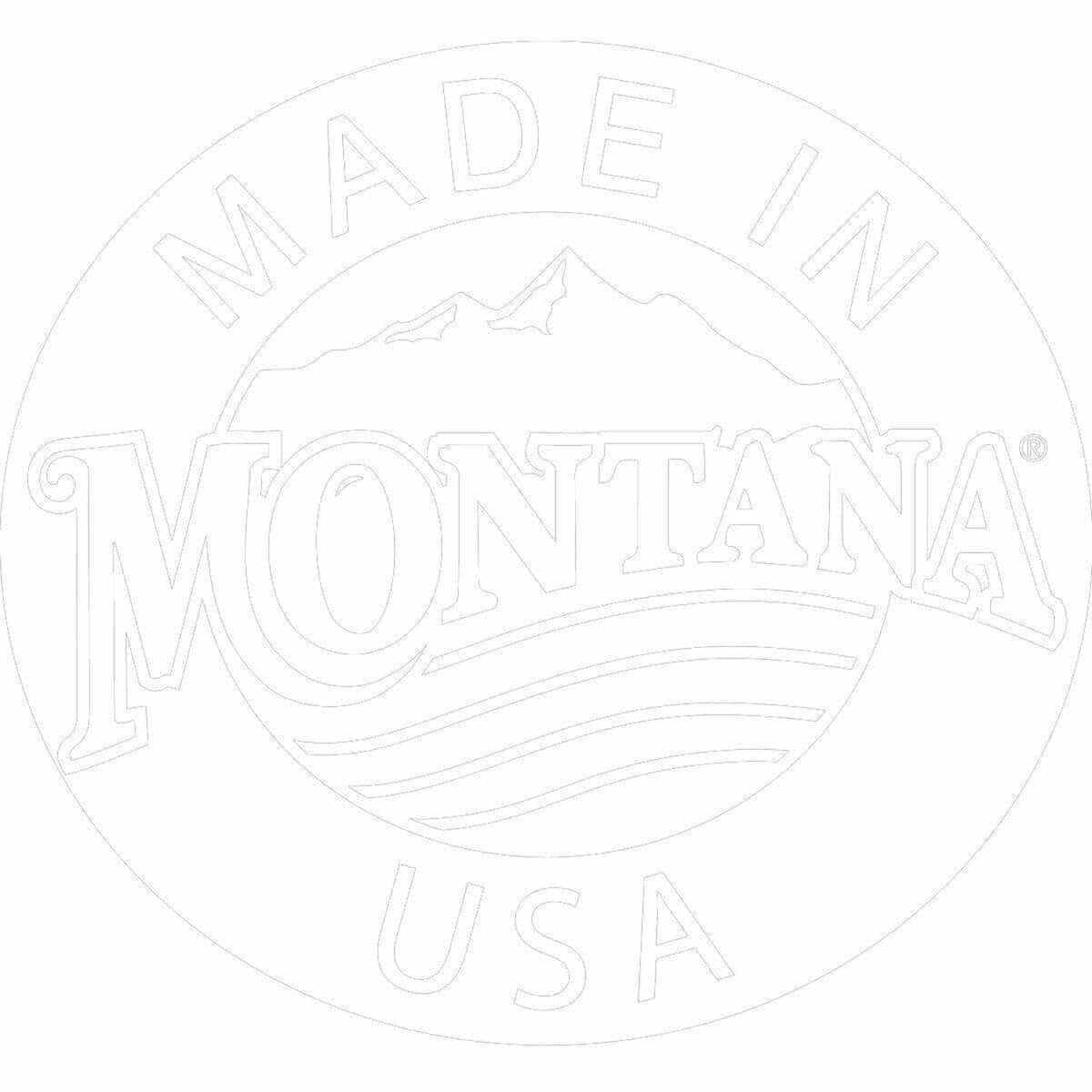 Montana state logo featuring the text 'Made in USA' with mountains and waves design
