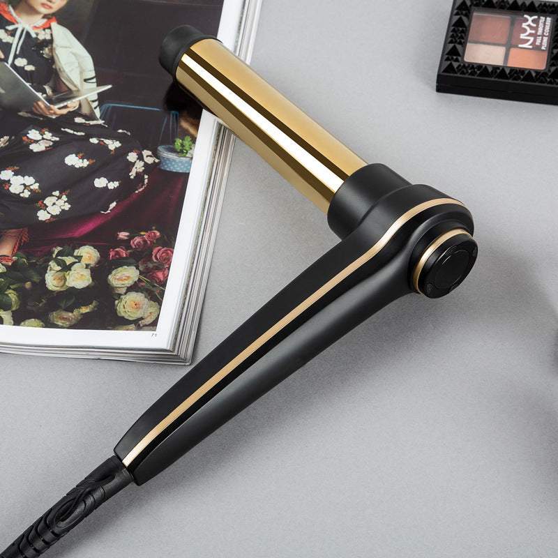 Salon Results Multi-Function Hair Curler with ceramic coated gold heating tube and 360-degree rotating power cord