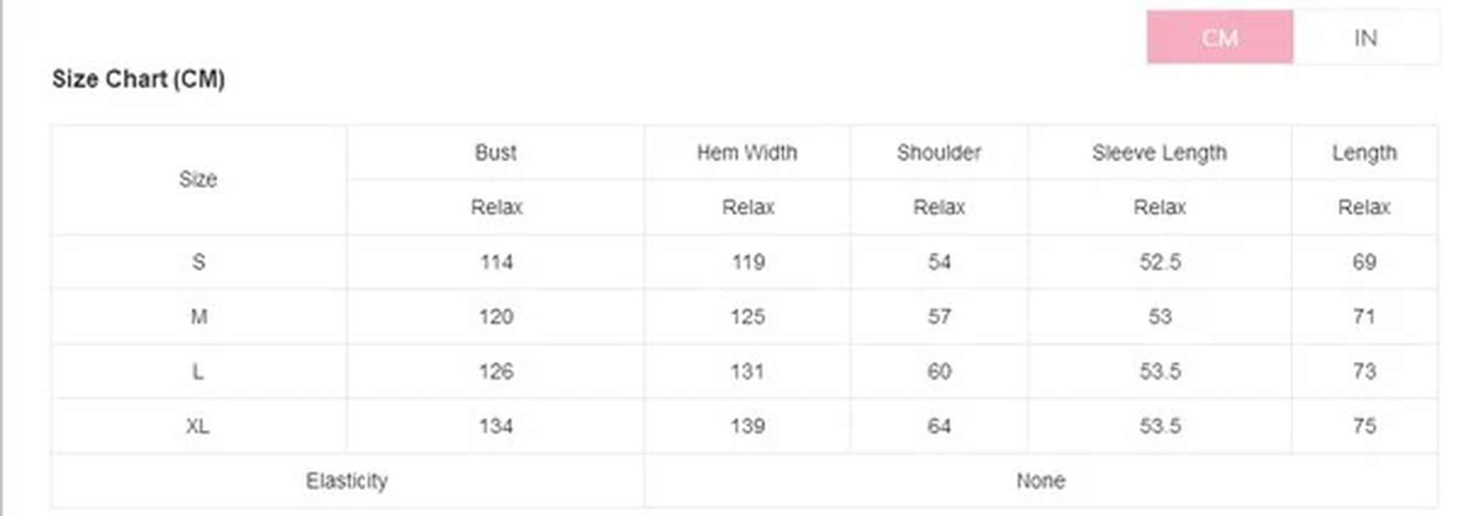Size chart in cm for Women Flannel Plaid Double Flap Pocket Jackets with measurements for S, M, L, and XL.