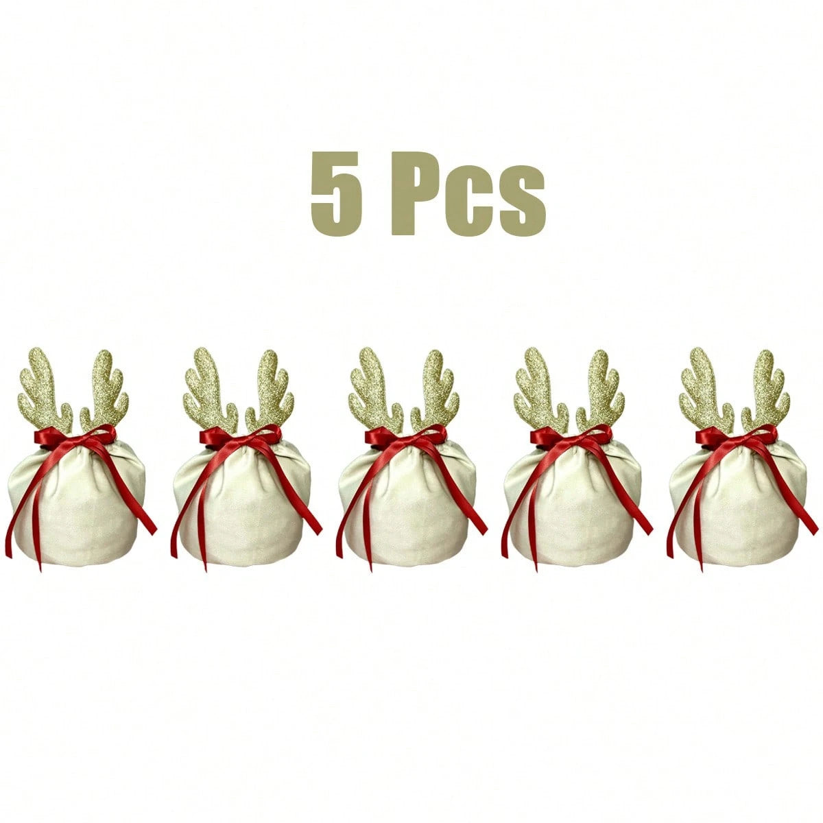 5 Pcs Christmas Gift Pouch Christmas Velvet Drawstring Bag Christmas Treat Bags With Drawstring Christmas Drawstring Wrapping Bags For Jewelry Xmas Party Supplies