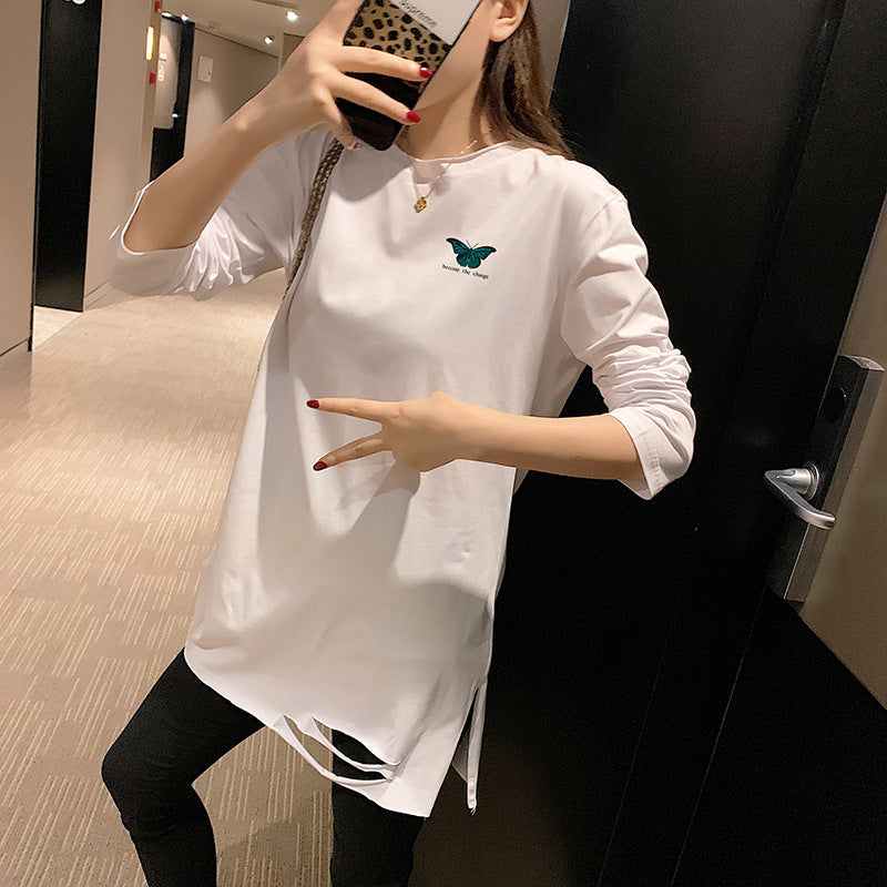 White printed bottom top