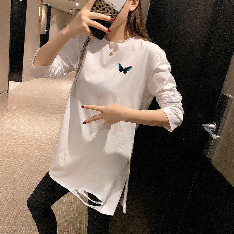 White printed bottom top