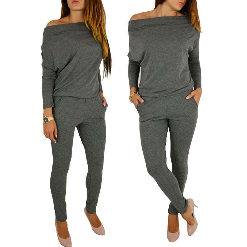 Casual long sleeve pencil pants pocket