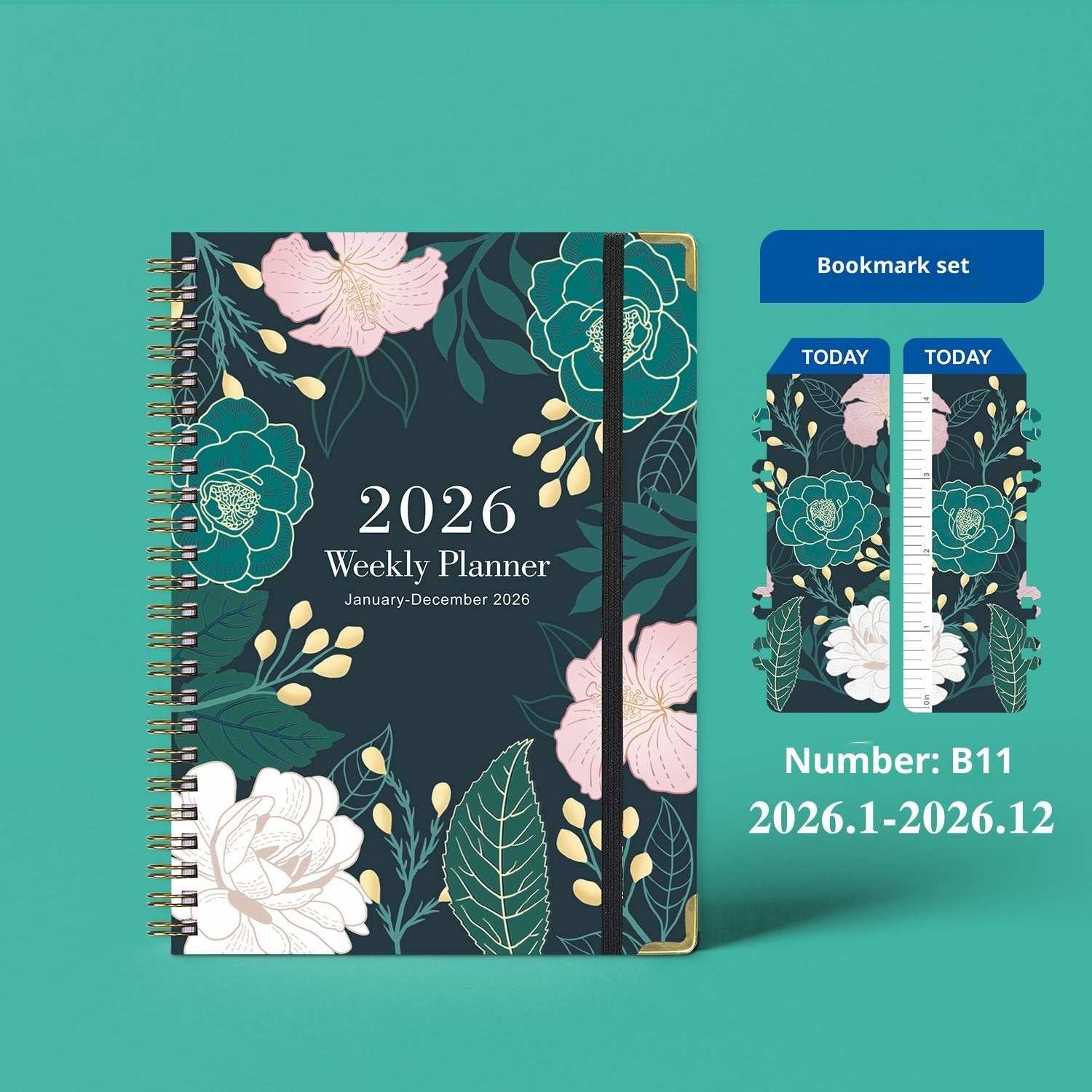 2026 English Notepad A5 Coil Diary Notebook