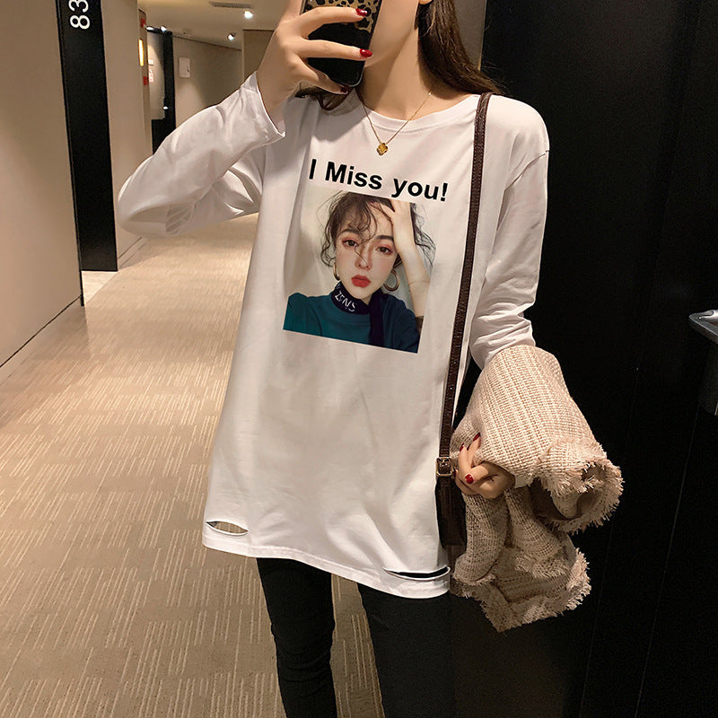 White printed bottom top