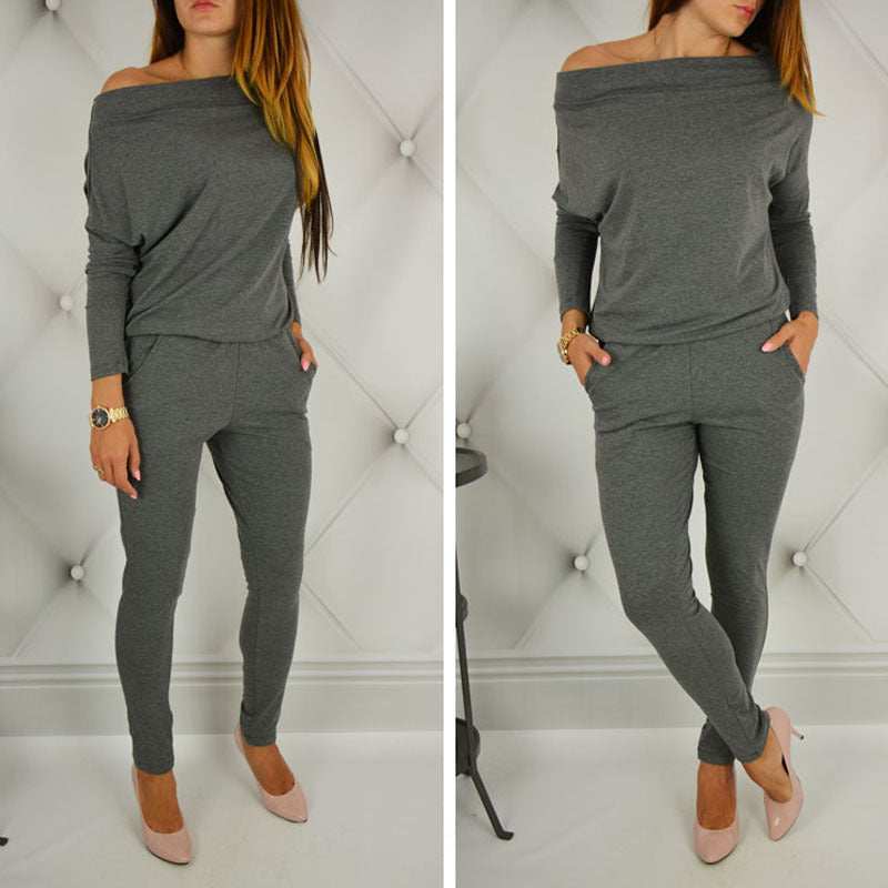 Casual long sleeve pencil pants pocket