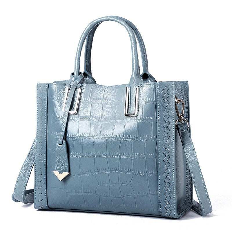 Pattern Woven Handbag Women Leather Handbags