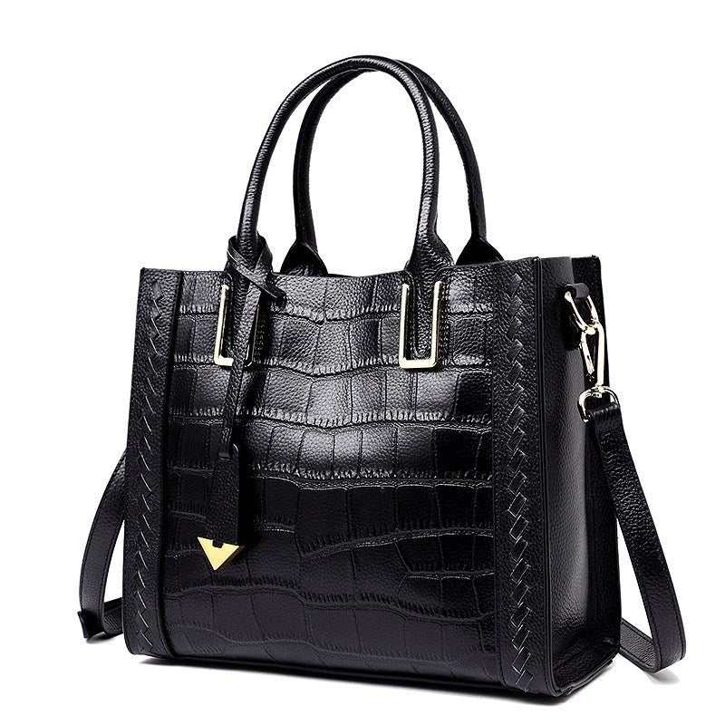 Pattern Woven Handbag Women Leather Handbags