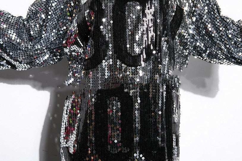 Loose Plus Size Mid-length Jazz Sequin Dress
