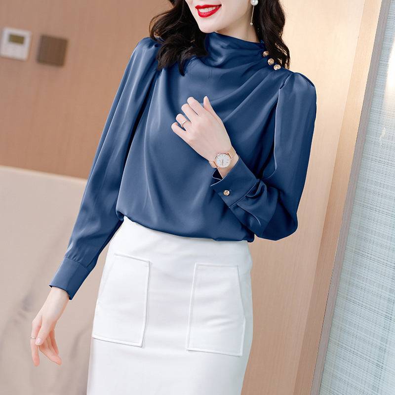 Chiffon Casual Long Sleeve Top Fashion Plus Size