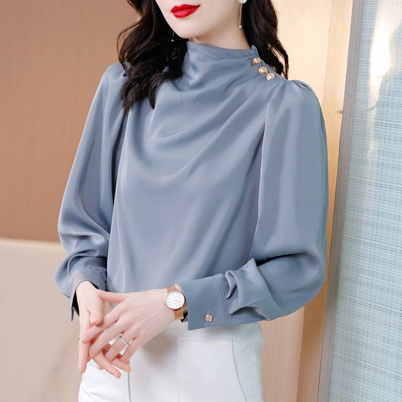 Chiffon Casual Long Sleeve Top Fashion Plus Size