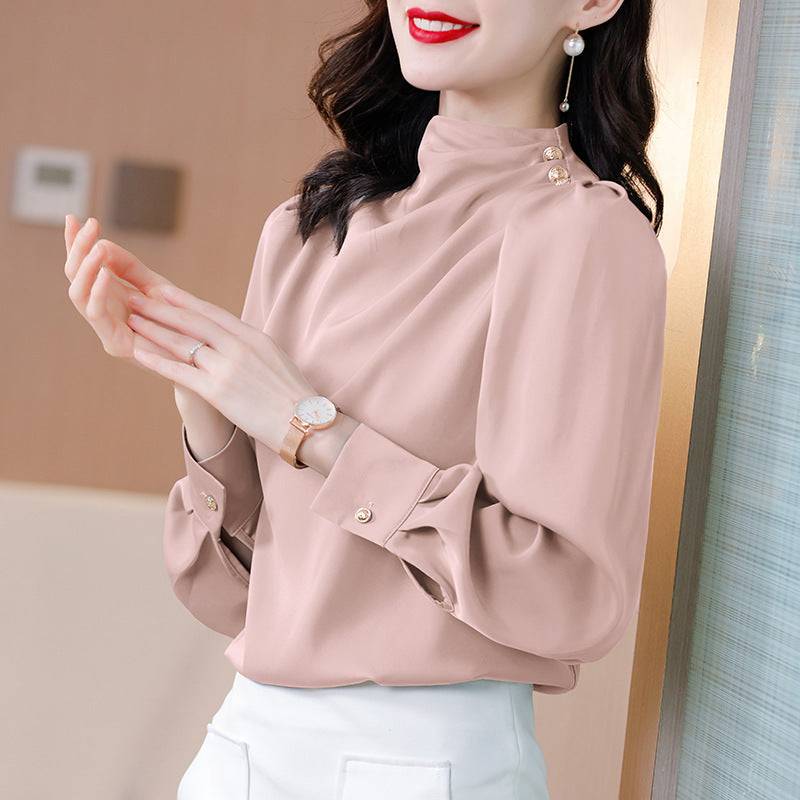 Chiffon Casual Long Sleeve Top Fashion Plus Size