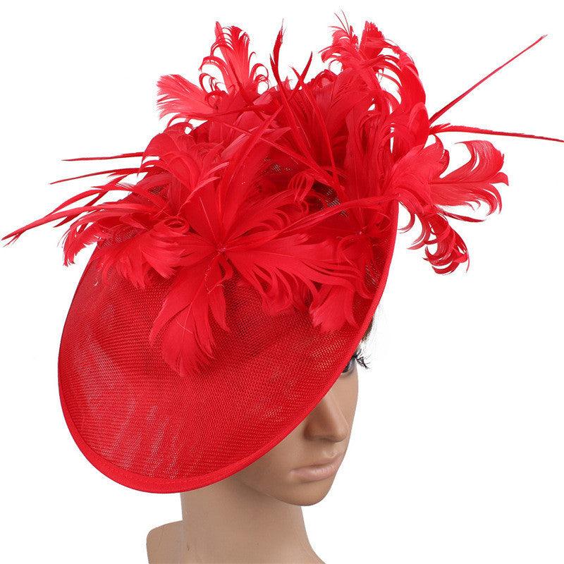 Horse Racing Festival Fashion High-End Top Hat Hair Accessories Aristocratic Ladies Feather Hat Hair Accessories Hairpin