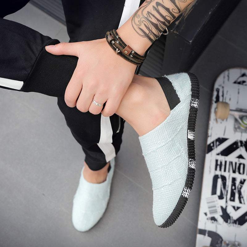 Spring And Summer Linen Canvas Shoes Men Korean Trend Casual Shoes Men