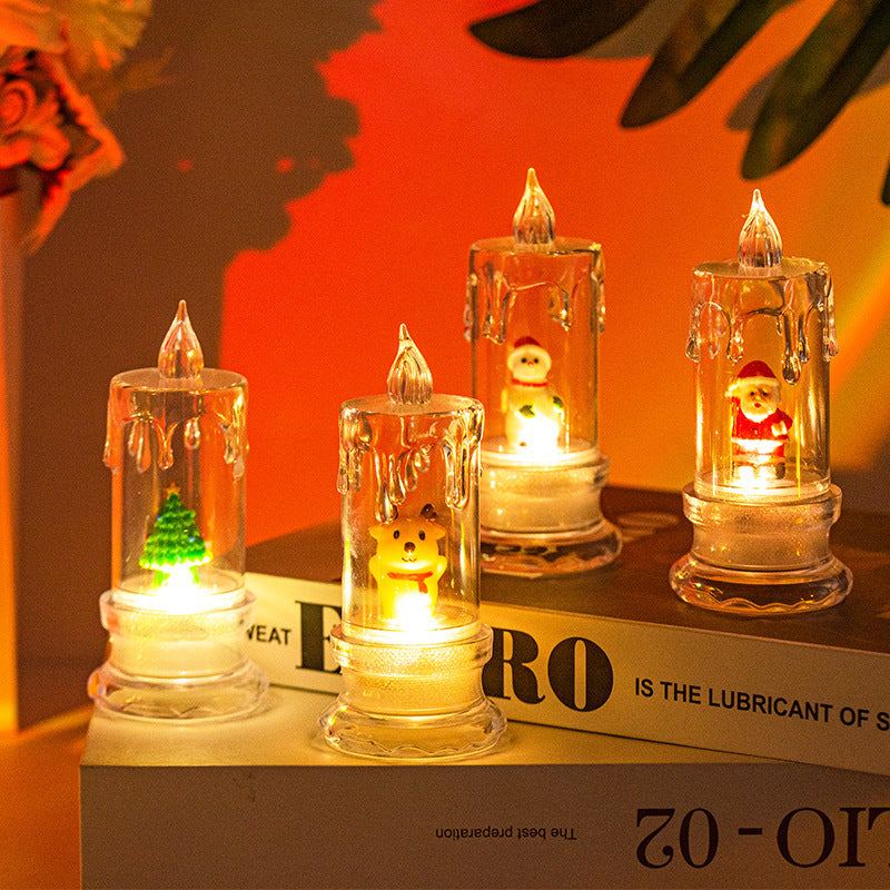 Christmas Cartoon Luminous Candle Creative