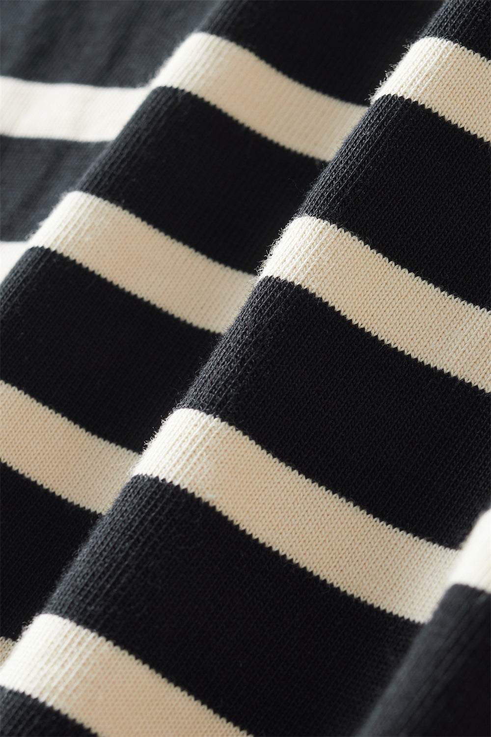 Men's Pure Cotton Contrast-color Striped Long-sleeved T-shirt