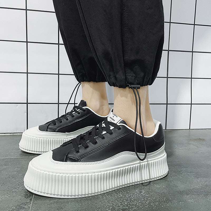 Outdoor Trendy White Shoes Lace-up Breathable Men