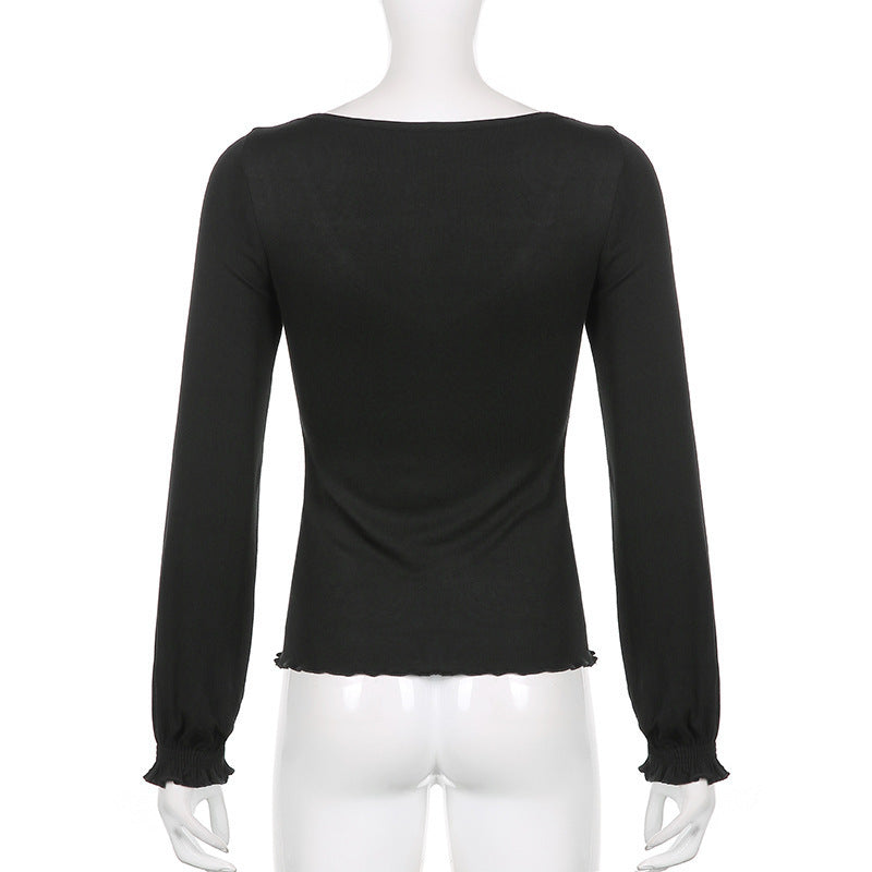 Slim Bottom Long-sleeved T-shirt Top