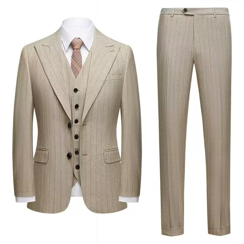 Groom Slim-fitting Suit Three-piece Suit For Men