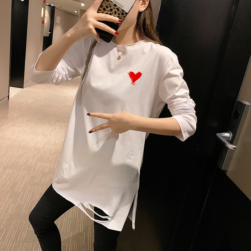 White printed bottom top