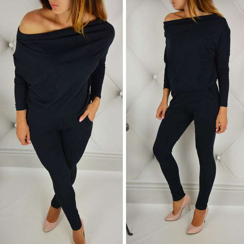 Casual long sleeve pencil pants pocket