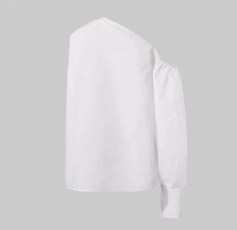 Solid color slim shirt