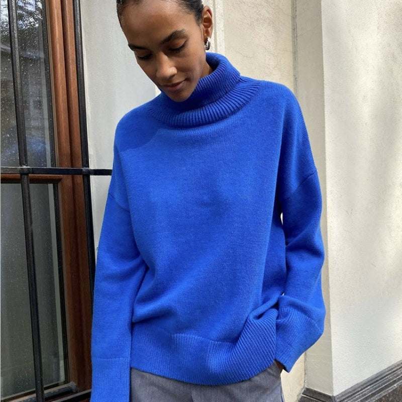 Comfortable Loose Versatile Basic Pullover