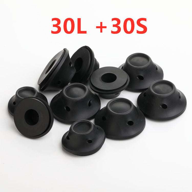 Damage-Free Styling silicone hair curlers set with large and small curlers in black, soft and easy-to-use for gentle hair curling.