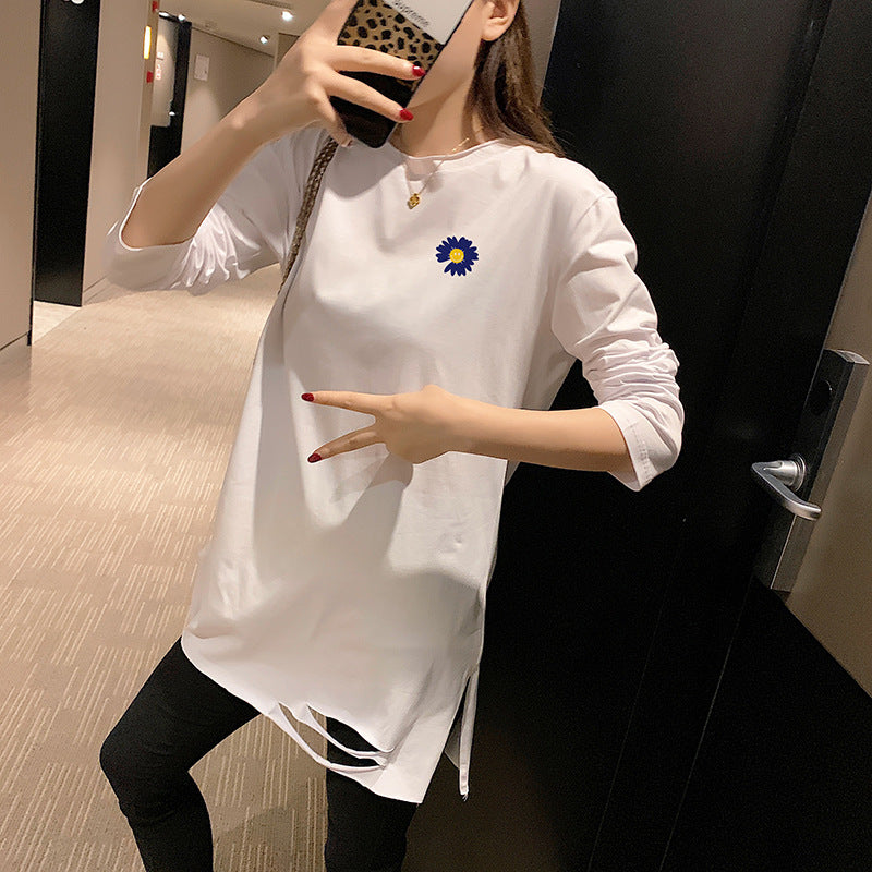 White printed bottom top