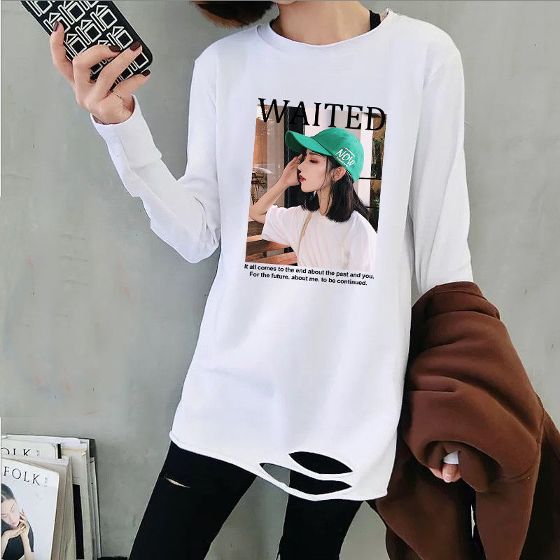 White printed bottom top