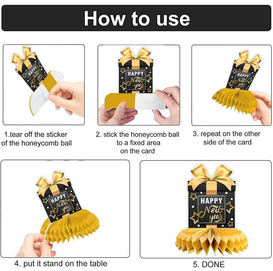 New Year Party Decoration New Year Honeycomb Ornaments