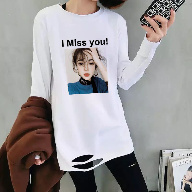 White printed bottom top