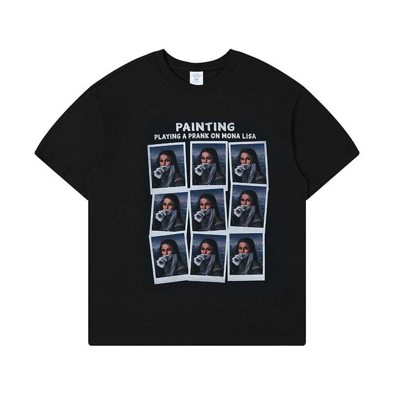 Summer American Cotton Portrait Printing T-shirt