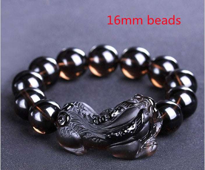Kaiguang Natural Ice Species Black Anthracite Raspberry Bracelet Large Frosted Faucet Rasp Raspberry Hand String with Men''s Hand String