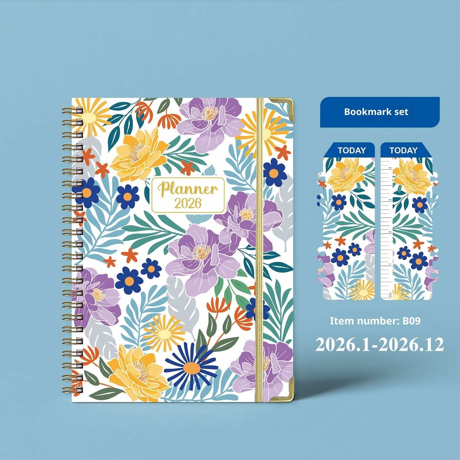 2026 English Notepad A5 Coil Diary Notebook