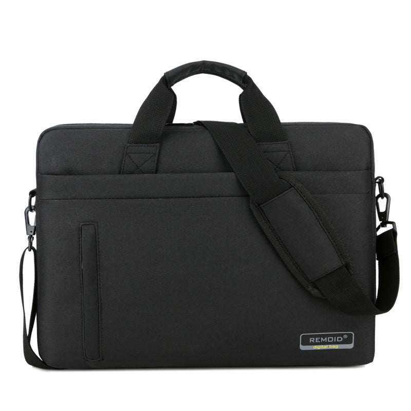 Waterproof shoulder bag for laptops, durable nylon with adjustable strap, ideal for 13.3 to 17.3-inch laptops.
