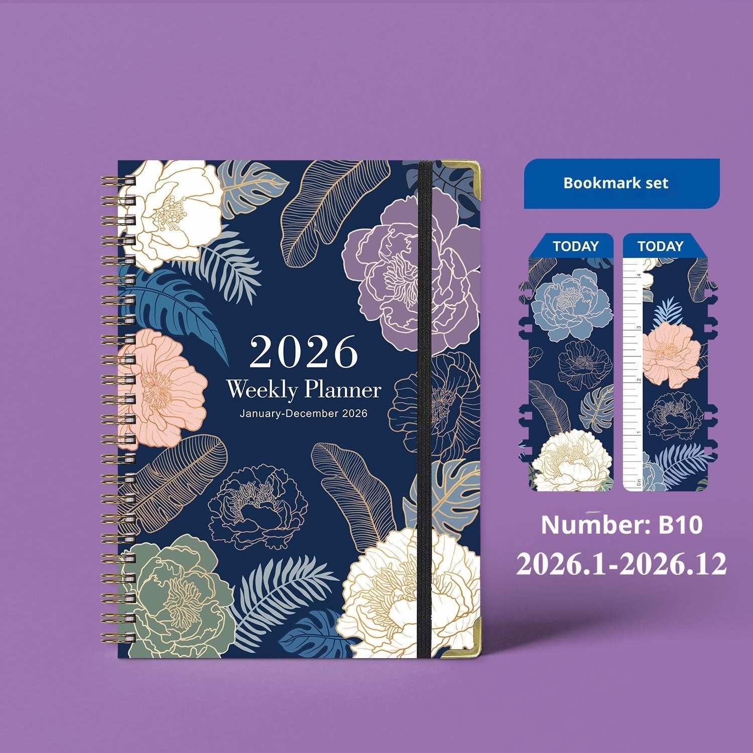 2026 English Notepad A5 Coil Diary Notebook