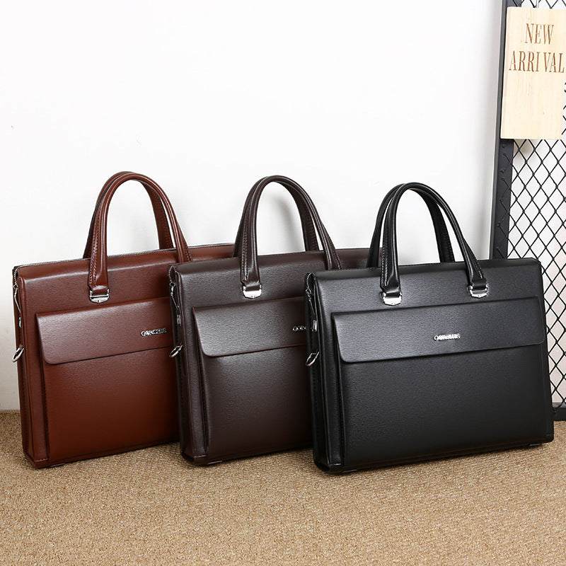 Anti-theft crossbody handbag in brown, dark brown, and black colors on display.