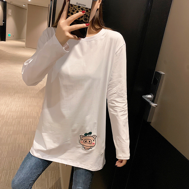 White printed bottom top