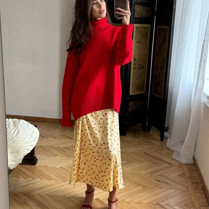 Comfortable Loose Versatile Basic Pullover