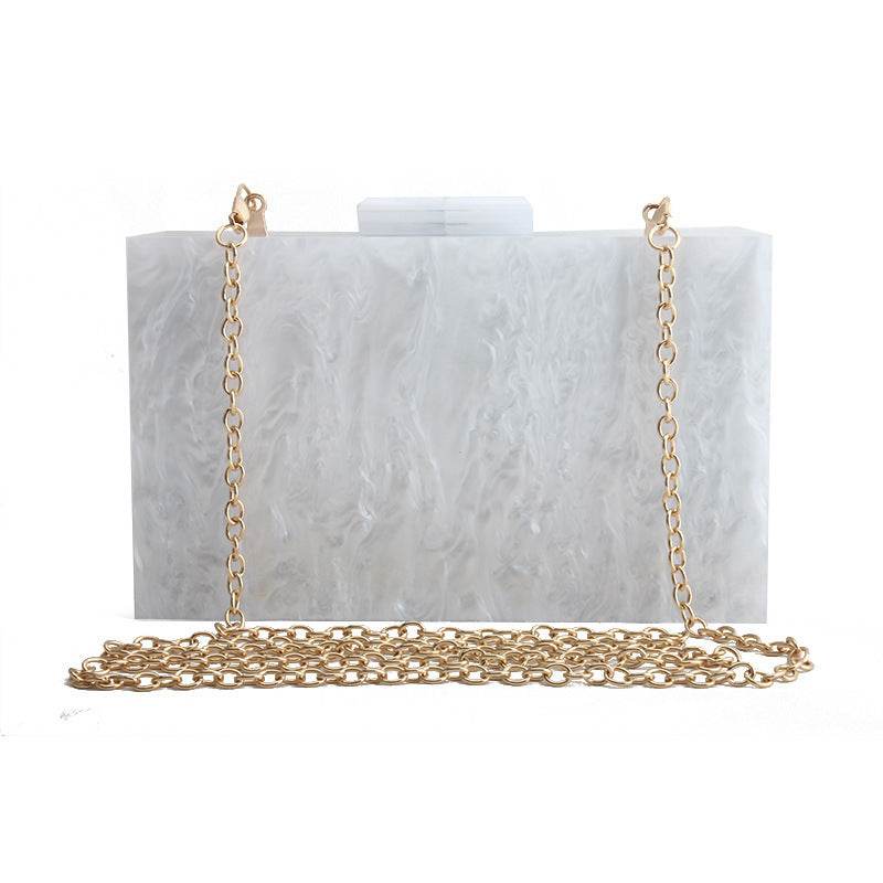 Women Handbags Marble Pattern Acrylic Bag Luxury Handbags Women Bags