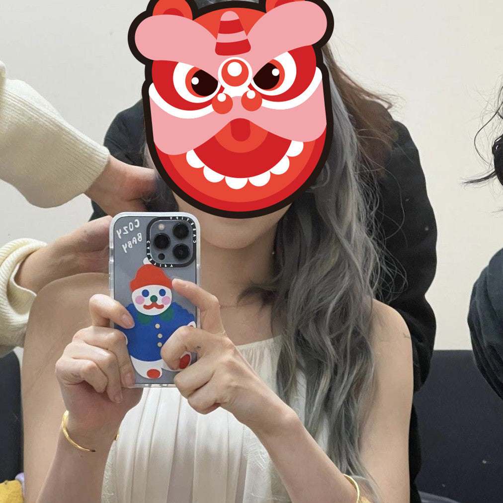 Silicone Cartoon Santa Hat Cosy Phone Case