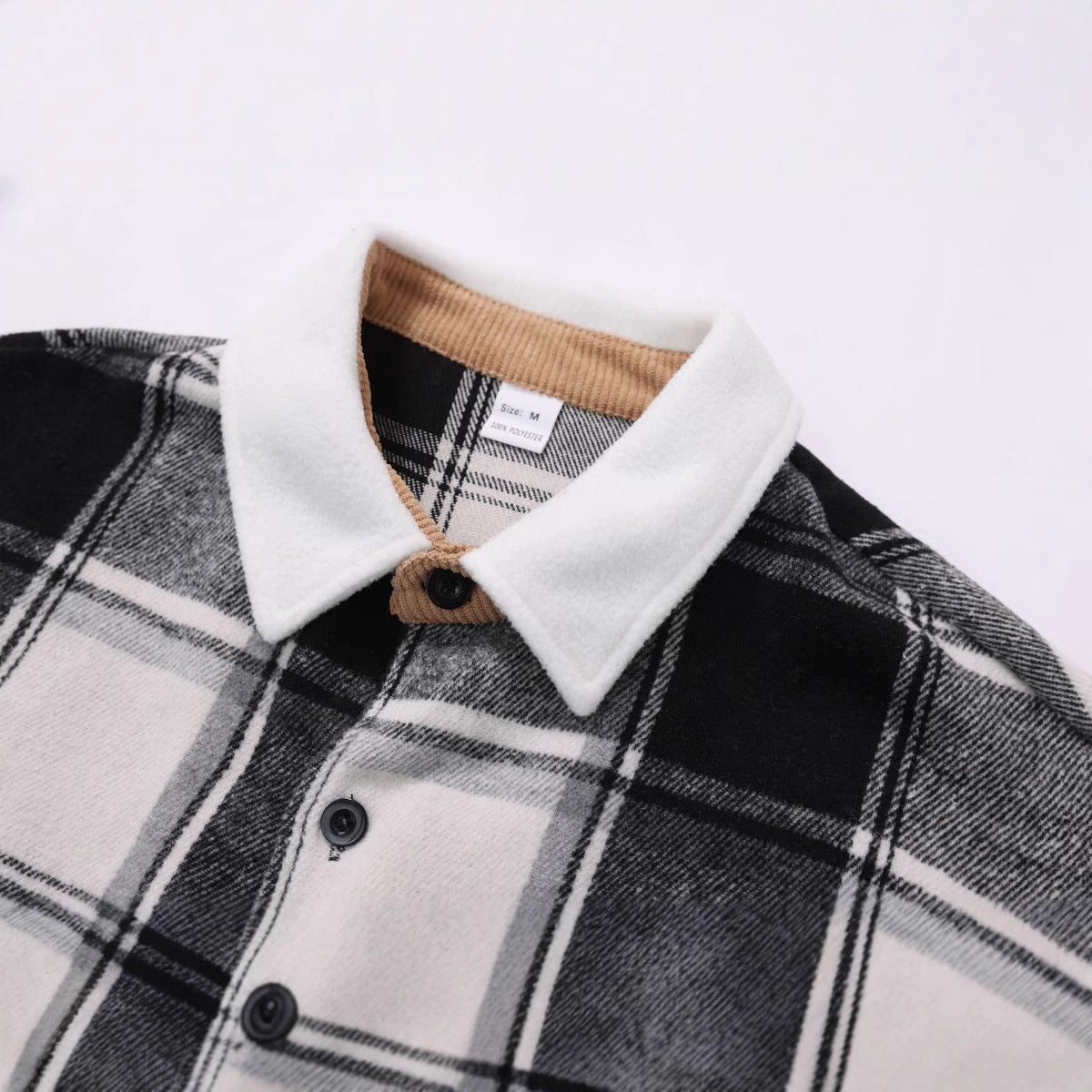 Fashion Men's Retro Outerwear Brushed Shirt Coat