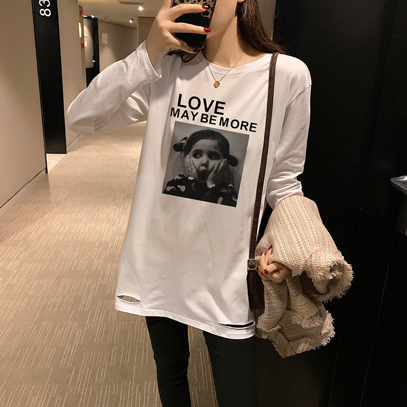 White printed bottom top