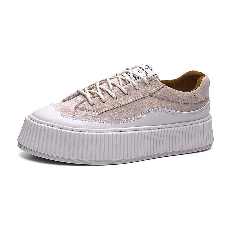 Outdoor Trendy White Shoes Lace-up Breathable Men